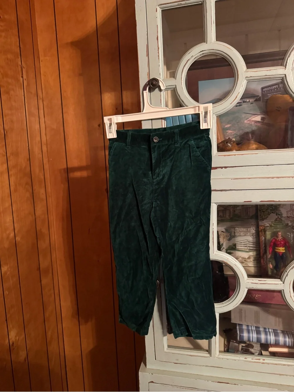 Classic Green Velvet Kids Vest and Pants Size 4T Gymboree C2